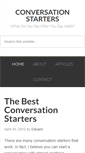 Mobile Screenshot of conversation-starters.com