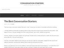 Tablet Screenshot of conversation-starters.com